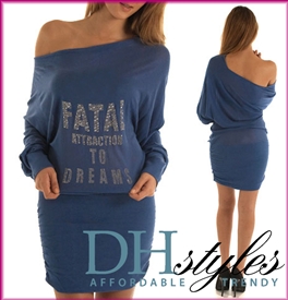 Trendy Long Sleeve Graphic Sweater Dress